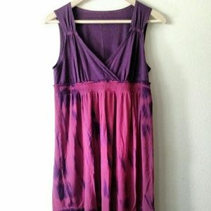 Calvin Klein tunic tee tank M purple tie die